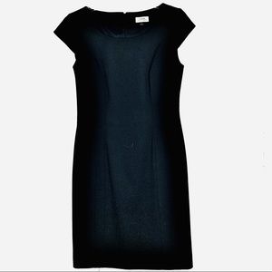 Tahari black sheath dress